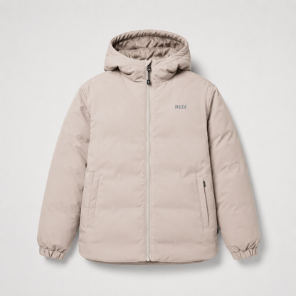 Parka Reef Women Puffer Full Zipper Beige