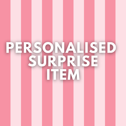 Personalised surprise clothing item text graphic