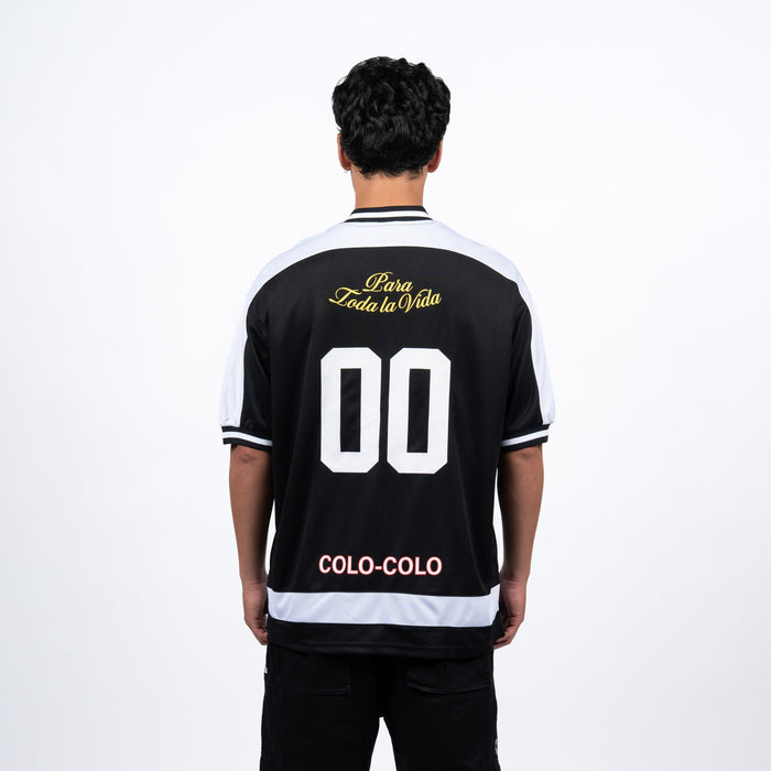 Polera Colo-Colo Urbano "Para Toda la Vida" Negro y Blanco