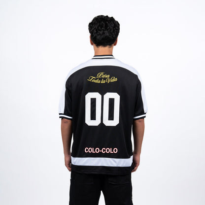 Polera Colo-Colo Urbano "Para Toda la Vida" Negro y Blanco