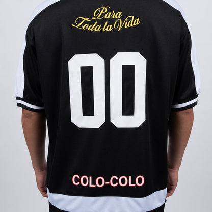 Polera Colo-Colo Urbano "Para Toda la Vida" Negro y Blanco