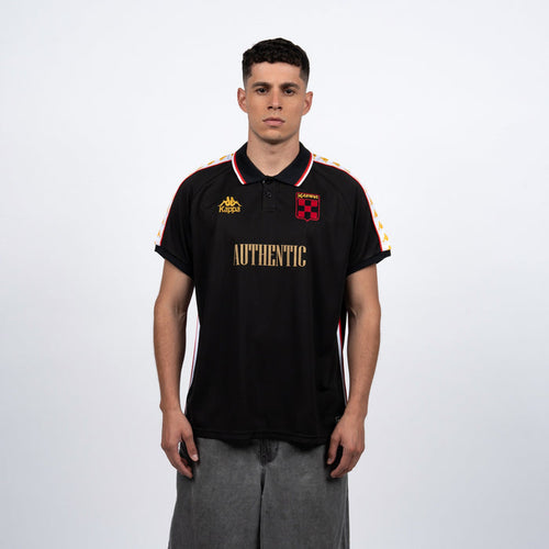 Polera Kappa Men Authentic Black Gold Red