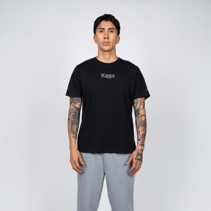 Polera Kappa Men Black Pure Logo Omini