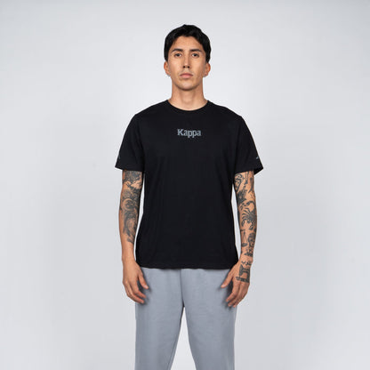Polera Kappa Men Black Pure Logo Omini