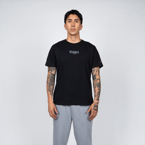 Polera Kappa Men Black Pure Logo Omini