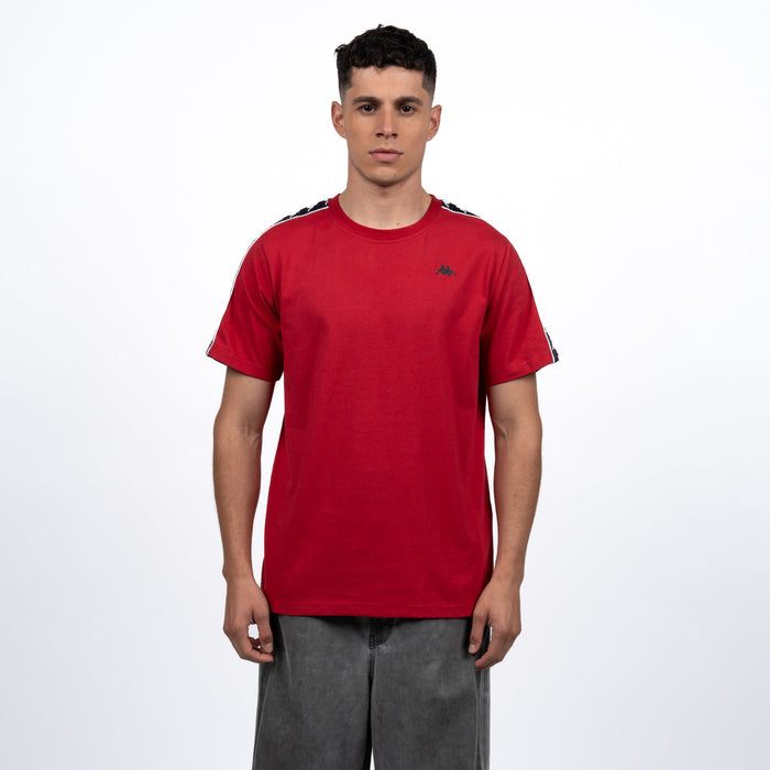 Polera Kappa Men Red Banda Black i26