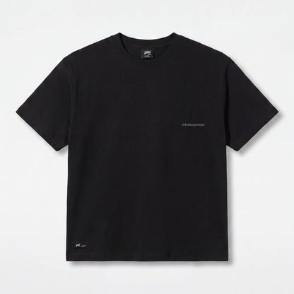 Polera WhatUp Men Boxy Black Logo Grey