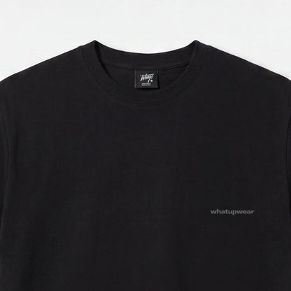 Polera WhatUp Men Boxy Black Logo Grey