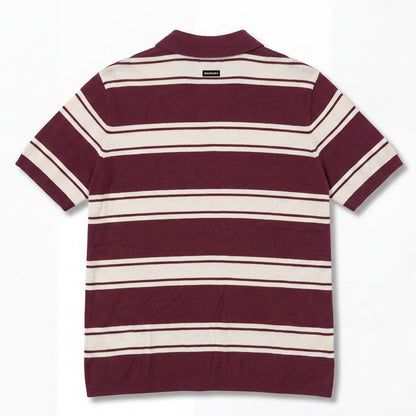 Polera WhatUp Men Polo Buttons Burgundy Off White