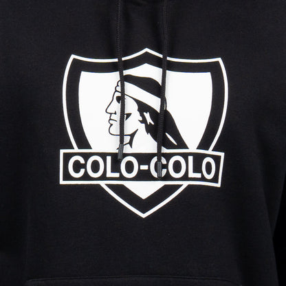 Polerón Colo-Colo Urbano Hoodie Escudo Negro
