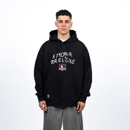 Polerón Colo-Colo Urbano Hoodie "…Por El Colo" Negro