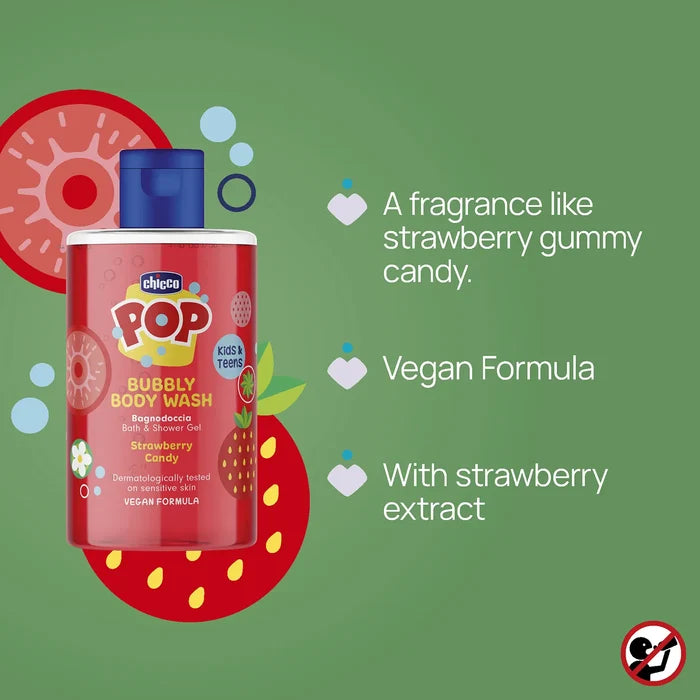 POP Strawberry Candy Bubbly Bodywash 300 ml (6 Years+)