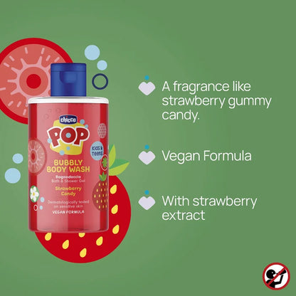 POP Strawberry Candy Bubbly Bodywash 300 ml (6 Years+)