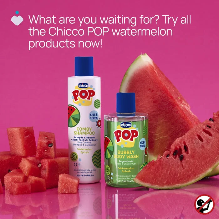 POP Watermelon Splash 2 in 1 Shampoo & Conditioner 250 ml (6 Years+)