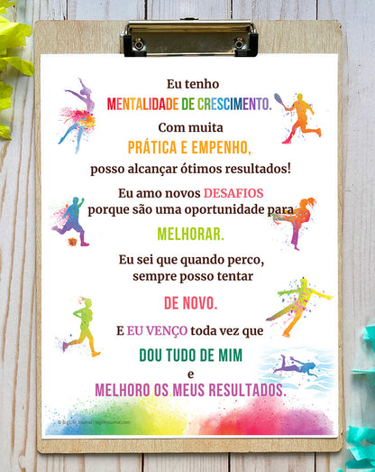 Português Imprimiveis Mentalidade De Crescimento