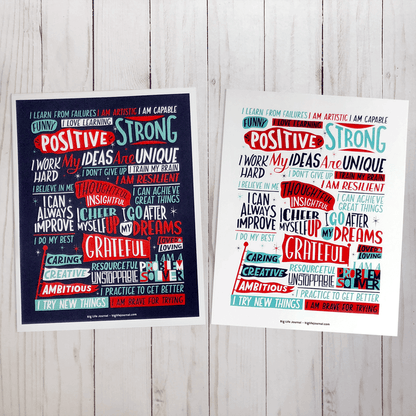 Positive Affirmations Poster PDF
