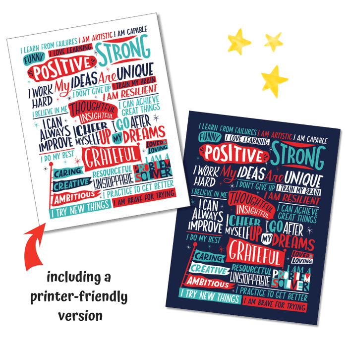 Positive Affirmations Poster PDF