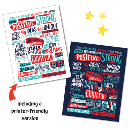 Positive Affirmations Poster PDF