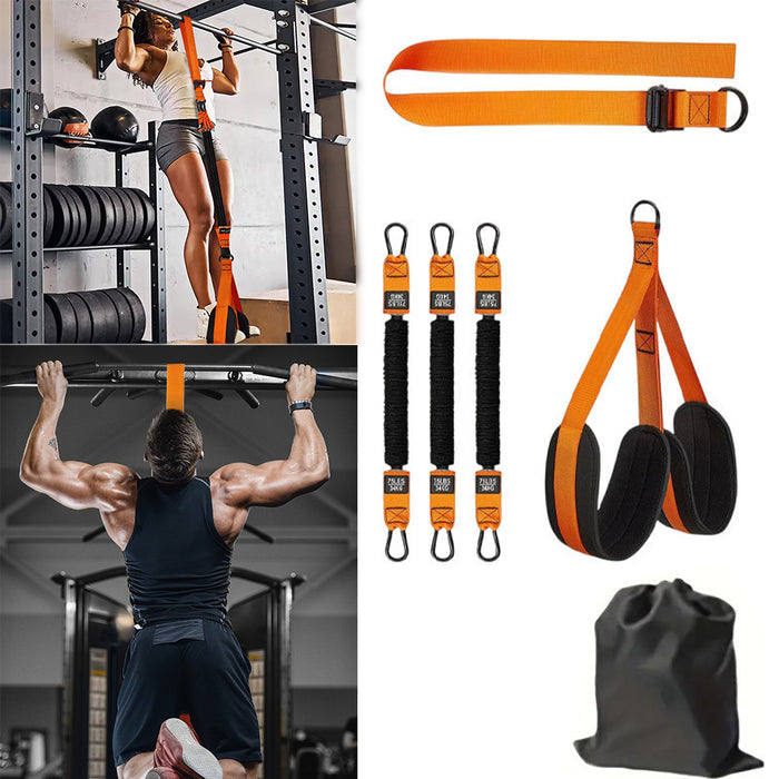Pull up Bands Set With Knee Rest 225LBS Resistance Band Assistance Bands for Strength Training 🇬🇧