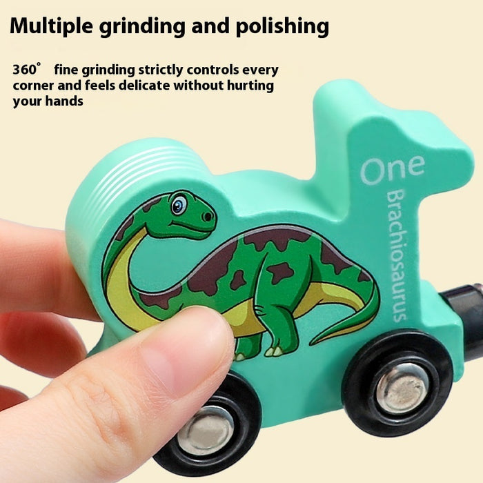 Puzzle Assembling Building Blocks Dinosaur Train Magnetic Digital Toys 🇨🇳