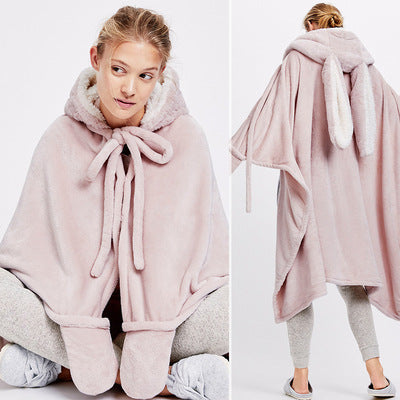 Rabbit ears warm thick shawl 🇺🇸