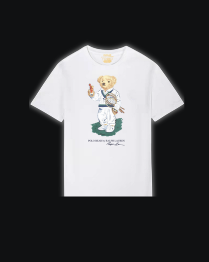 S / White Tennis racket bear