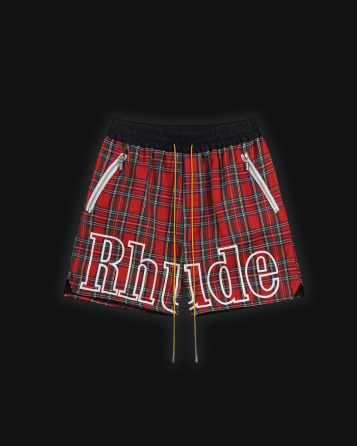S / RHUDE plaid Red