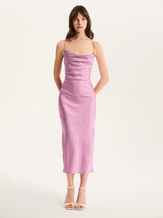 Riviera Midi Dress in Lavender