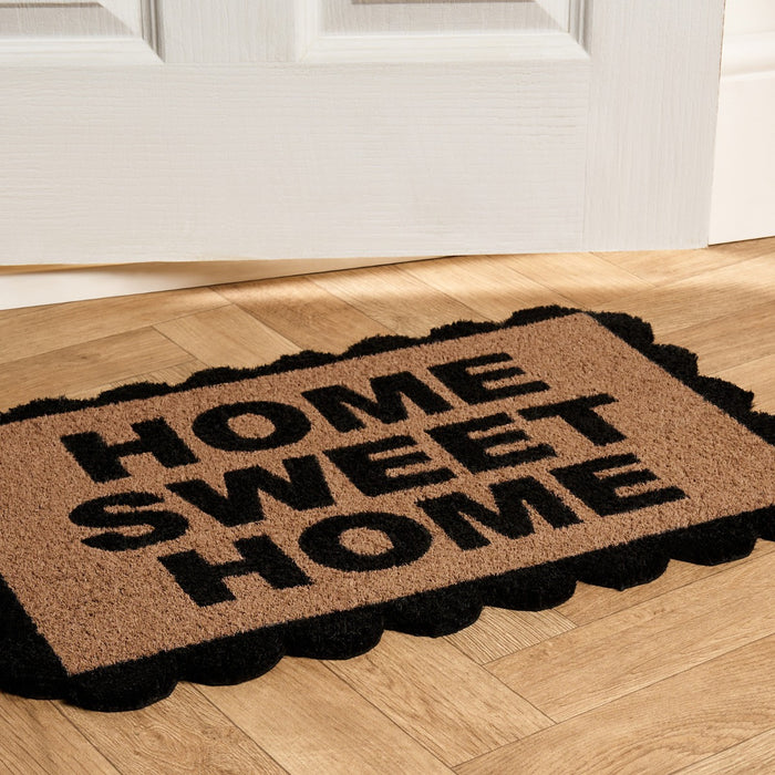 Scallop Edge Home Sweet Home Printed Coir Mat 🇬🇧