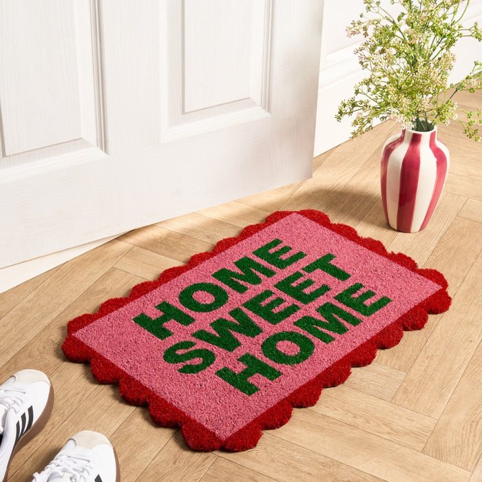 Scallop Edge Home Sweet Home Printed Coir Mat 🇬🇧