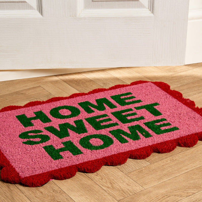 Scallop Edge Home Sweet Home Printed Coir Mat 🇬🇧