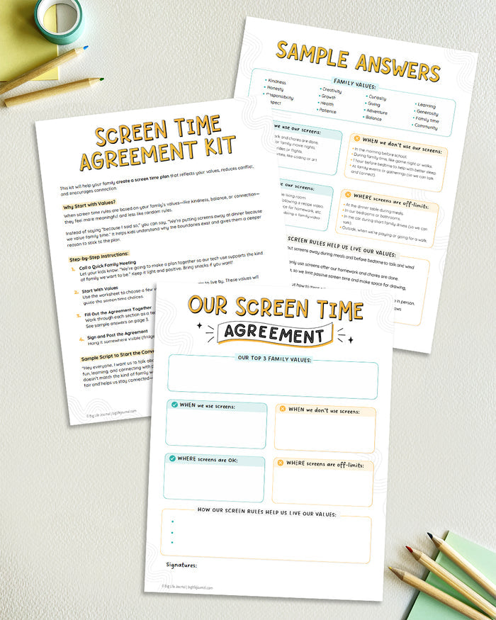 Screen Time Balance Kit + Screen Time Toolkit for Teens Bundle