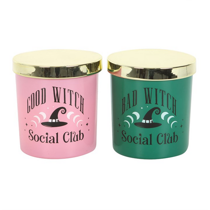 *Set of 2 Good Witch and Bad Witch Scented Glass Candles 🇬🇧