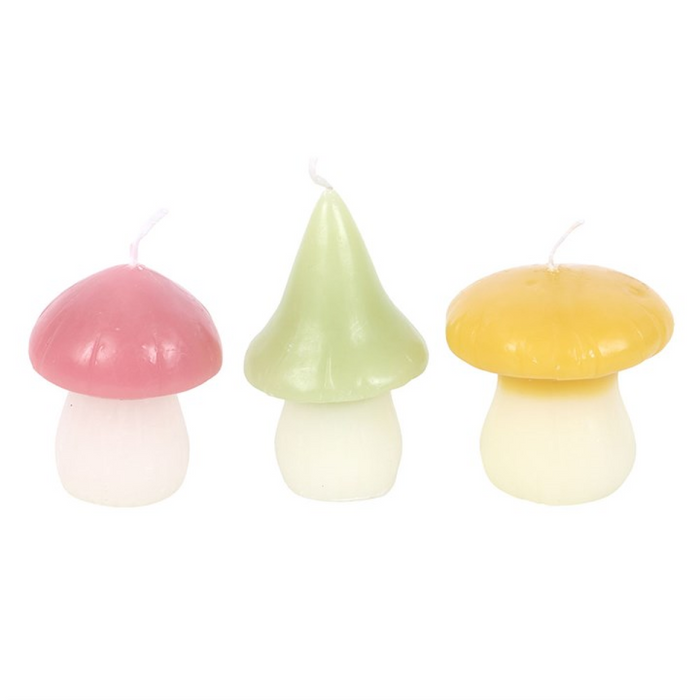 Set of 3 Pastel Mushroom Candles 🇬🇧
