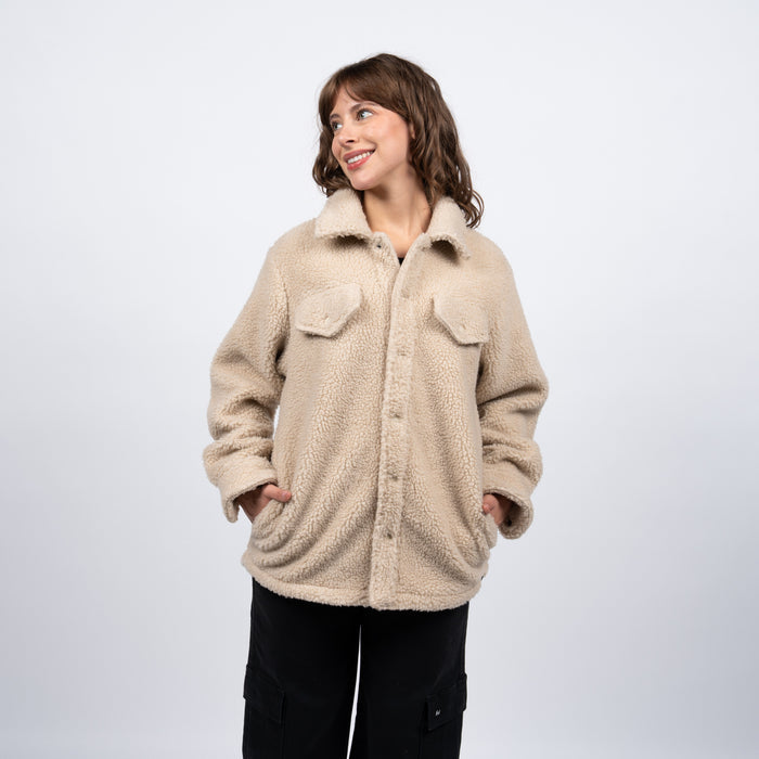 Sherpa Buttons Reef Women White Beige