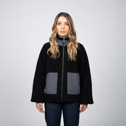 Sherpa Full Zipper Reef Women Black