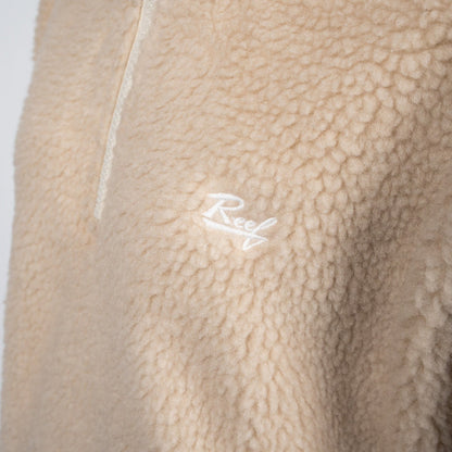 Sherpa Half Zipper Reef Women White Beige