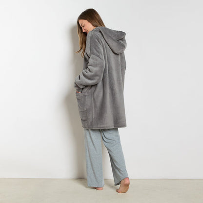 Sherpa Zip Up Hoodie Blanket, Adults 🇬🇧