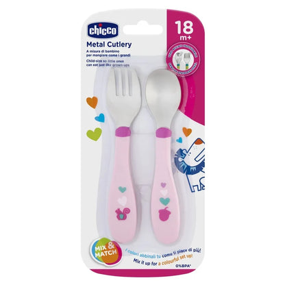 Sport Cup 14M+ and Metal Cutlery 18M+ (Pink)