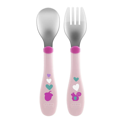 Sport Cup 14M+ and Metal Cutlery 18M+ (Pink)