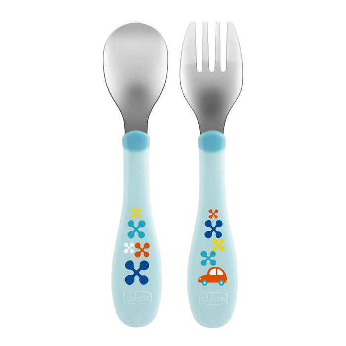 Sport Cup 14M+ (Neutral) and Metal Cutlery 18M+ (Light Blue)