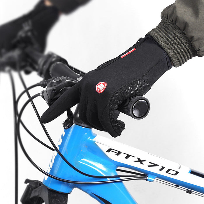 Touch Screen winter Sliding Waterproof Sports Gloves With Fleece 🇨🇳