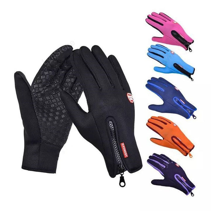 Touch Screen winter Sliding Waterproof Sports Gloves With Fleece 🇨🇳