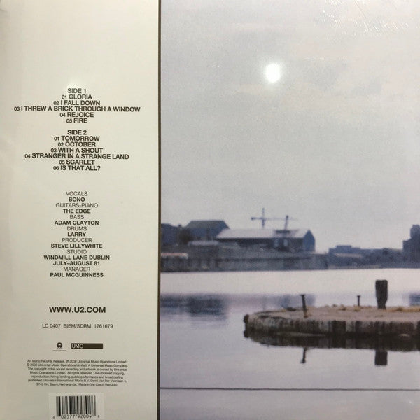 U2 October vinyl record