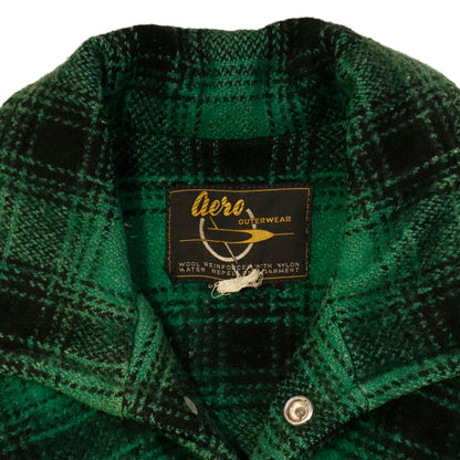 Vintage 50s Mackinaw Hunting Fishing Aero plaid wool jacket
