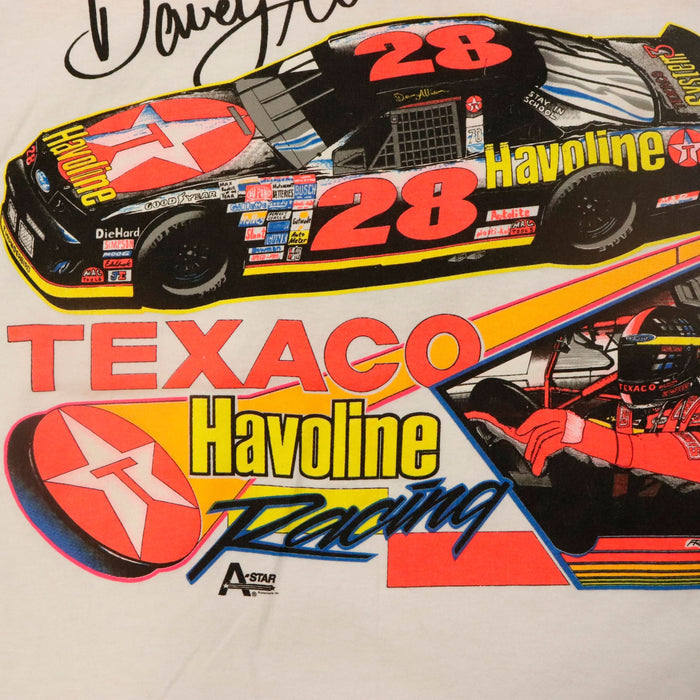Vintage Nascar 1993 Davey Allison Texaco Havoline Racing T-Shirt Size L