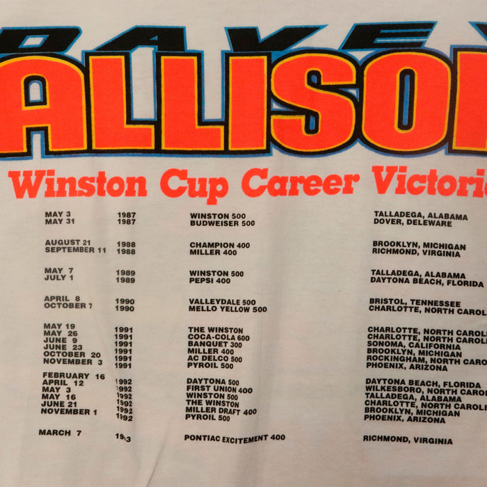 Vintage Nascar 1993 Davey Allison Texaco Havoline Racing T-Shirt Size L