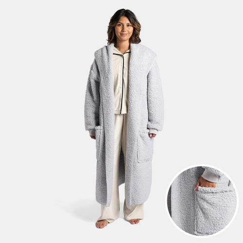 Waterfall Teddy Fleece Long Length Cardigan 🇬🇧