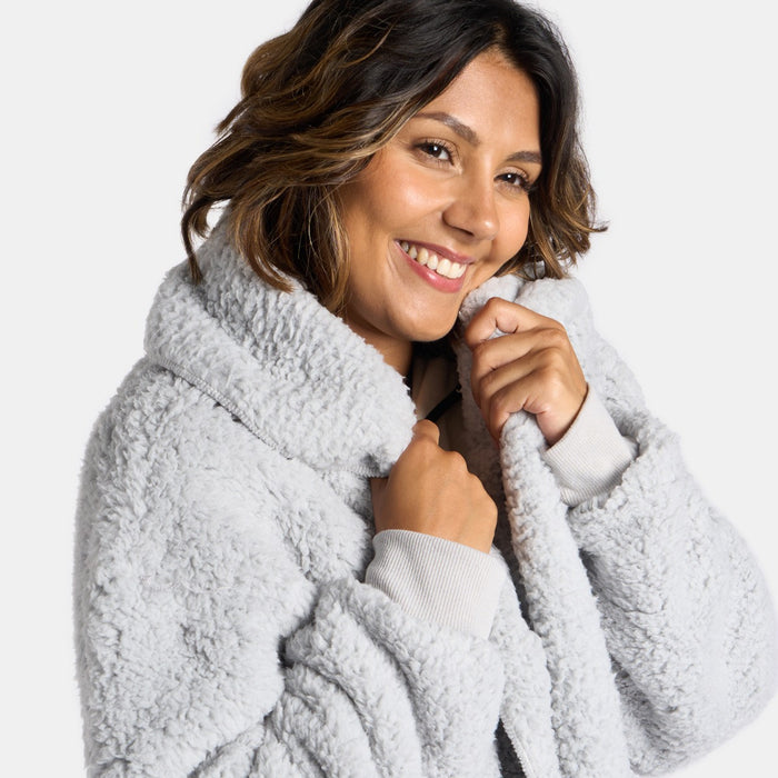 Waterfall Teddy Fleece Long Length Cardigan 🇬🇧