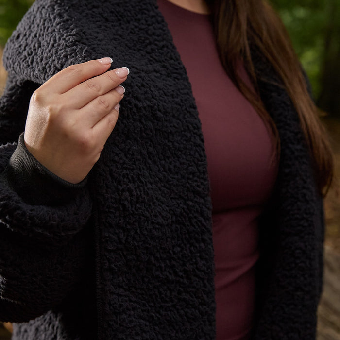 Waterfall Teddy Fleece Shorter Length Cardigan 🇬🇧